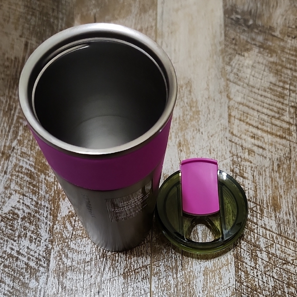 Starbucks Pink and Black Coffee Tumbler with Sleek Design - Picture 9 of 9